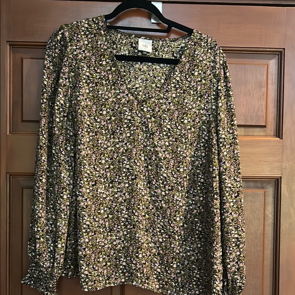 CAbi Multicolor Floral Blouse